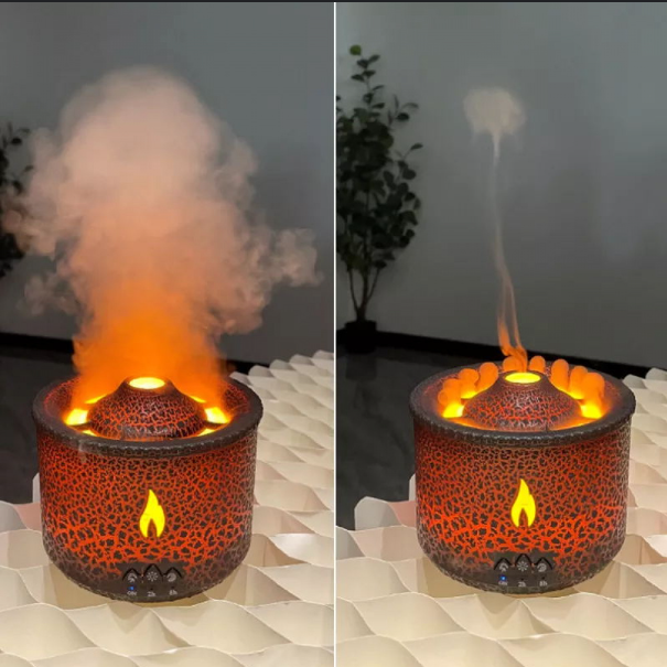 Volcán Místico: Humidificador de Aire LED