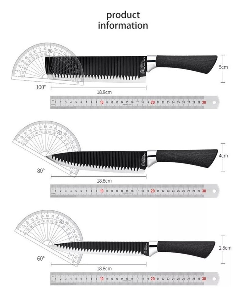 Kit de Cuchillos Negros: Elegancia en tu Cocina